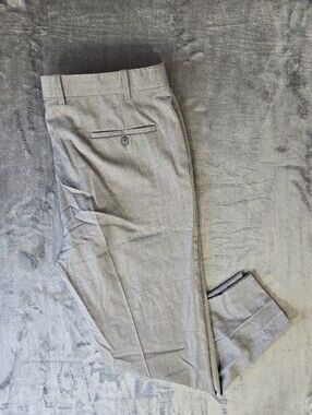 Peter Millar Wool Blend Dress Pants Trousers Size 40R Gray Fits 40x28